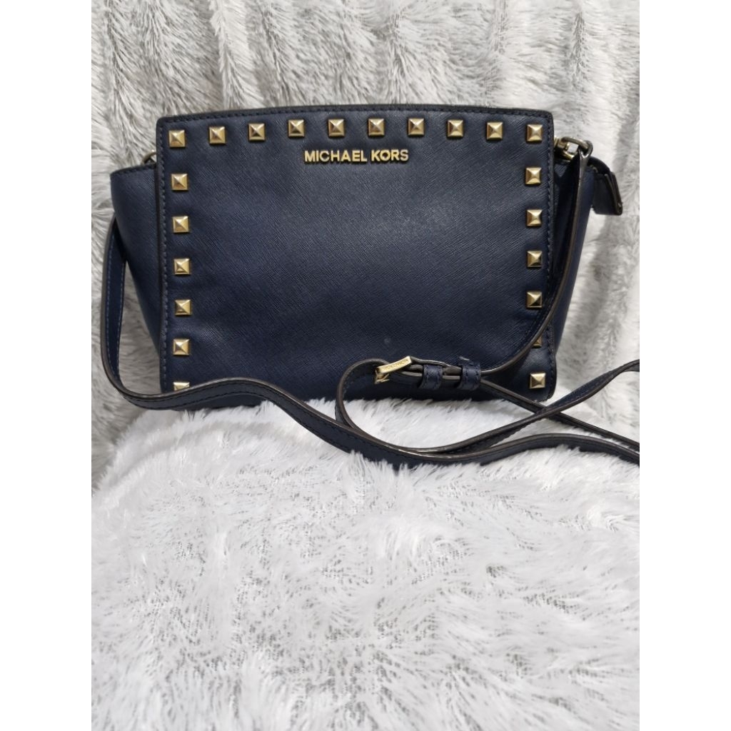 PL MichaelKors Selma mini stud messanger NavyORI