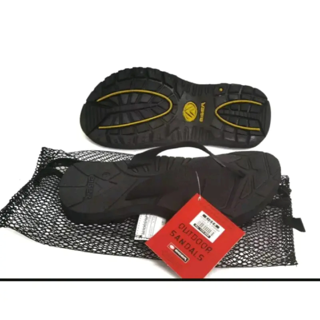 ORIGINAL - Sandal EIGER001 Japit Gunung Pria Dewasa Hitam Terbaru