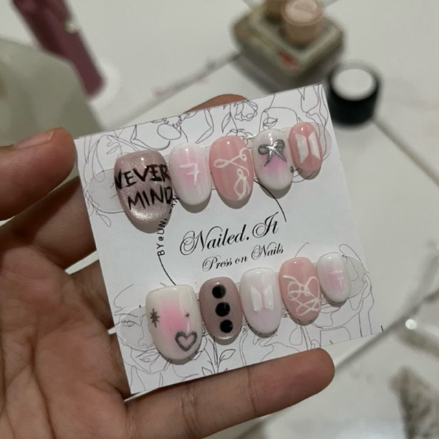 Press ON Nails BTS pink