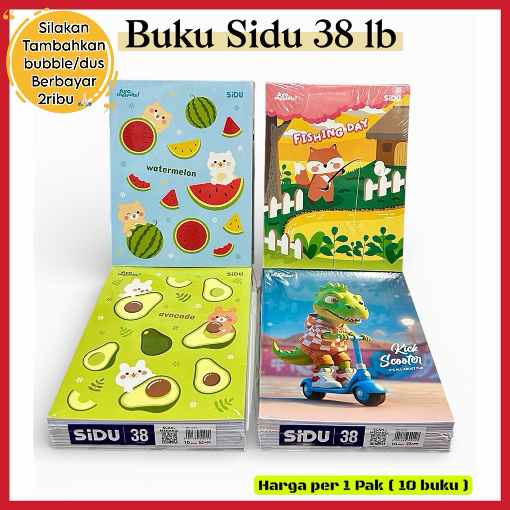 BUKU TULIS SIDU 38 LEMBAR / SIDU 38 LEMBAR 1 PACK