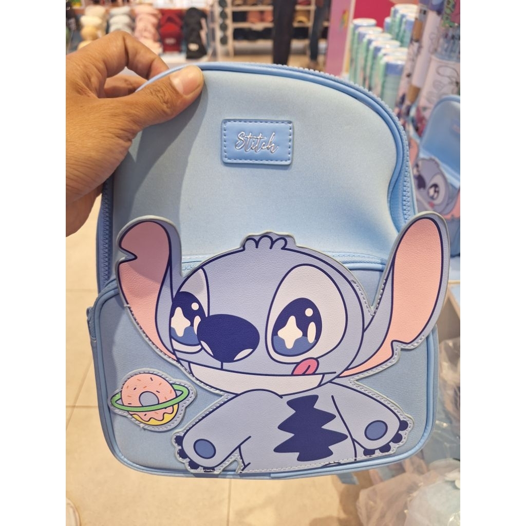 miniso original x disney stitch backpack ransel sekolah karakter bahan bagus