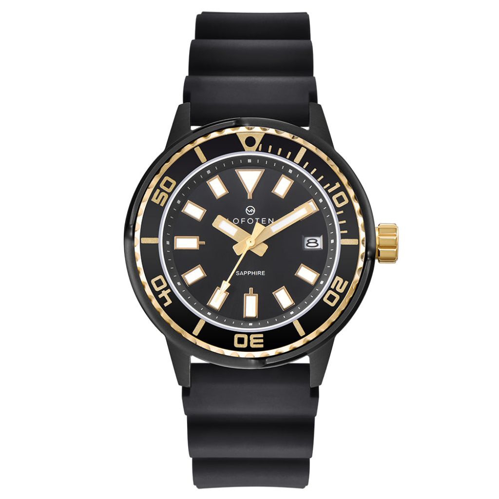 LOFOTEN Jam Tangan Analog Pria F-6528MT Kaca Sapphire Strap Rubber Original Garansi 1 Tahun