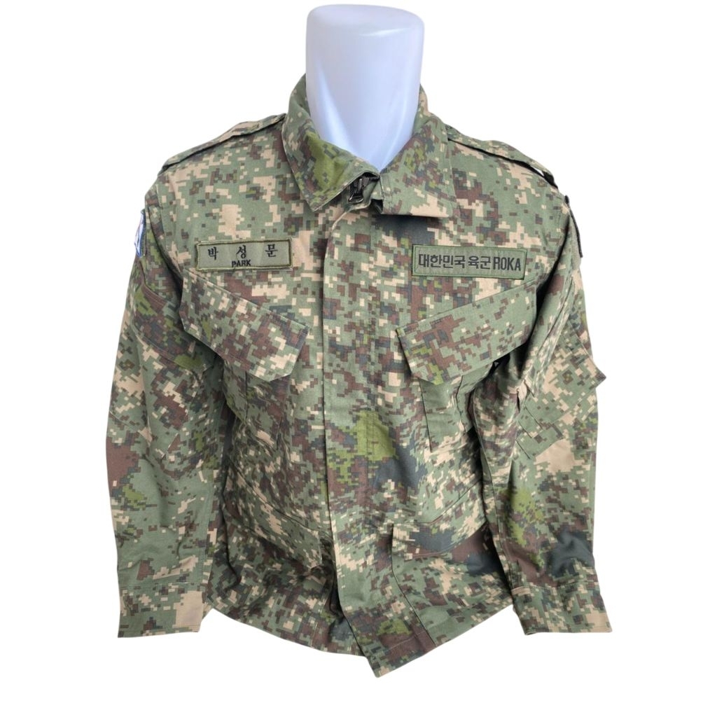Coat Jaket Parka 2 Lapis Anti Air Loreng Digital Granit ROKA Republic of Korea Army Tentara Korea Li