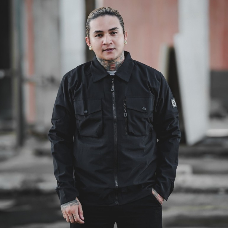 Overshirt Jacket Cringkle Black