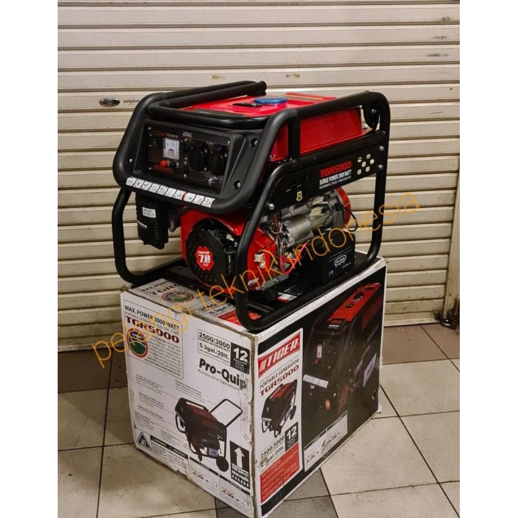GENSET TIGER 3000WAT TIPE TIGER TGR5000 / GENSET TIGER 4TAK 3000RB WAT