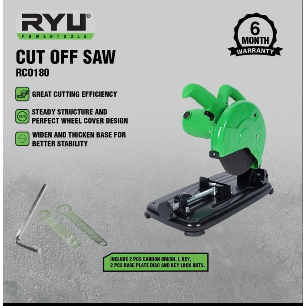 CUT OFF RYU 7 Inc pemotong besi ryu / cutting wheel ryu / cut off ryu RCO180