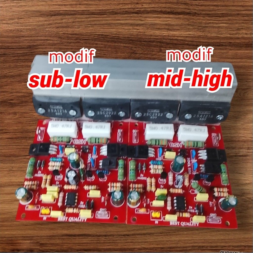 Kit power Amplifier SOCL 506 stereo 2 channel+TR sanken[bass empuk vokal jernih]