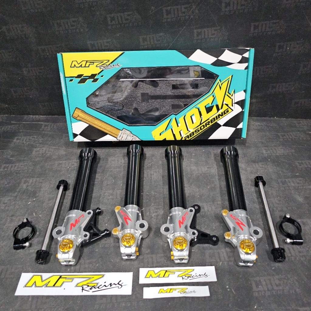 Bottom Shock Depan MFZ Racing Bilet CNC Honda Vario 125 150 160 CBS Stylo CBS Pitch 2p 84mm & 60mm O