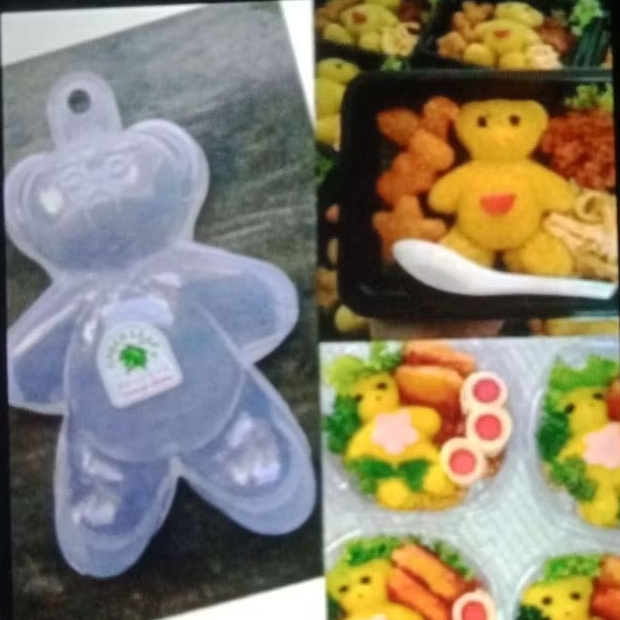 CETAKAN NASI BENTO MOTIF BUNNY/CETAKAN KUE BOLU KUKUS BNTUK KARAKTER PANDA