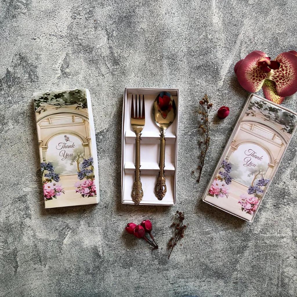 souvenir sendok set wayang stainless / sovenir sendok garpu sumpit stainless tebal murah malang