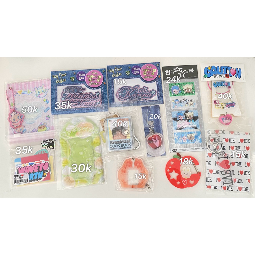 PHOTOCARD HOLDER PVC ZIPLOCK POUCH PINK PC CAHOL STICKER PACK WAVE TO EARTH WTE LAVIUU QTPIESTUDIO H