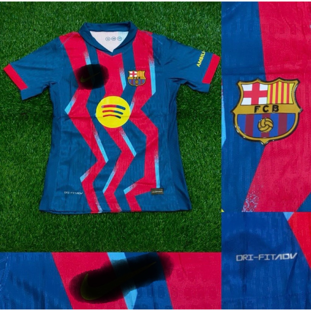 Jersey Kaos Baju Sepak Bola Barca Barka Barce Barcelona Home Away 3rd Third Fourth 4th Edisi Special