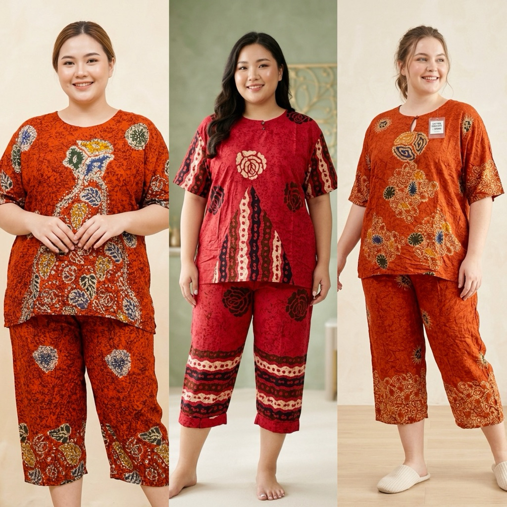 Sammy cp jumbo super , XL 3/4 Setelan Tidur , Baju Tidur