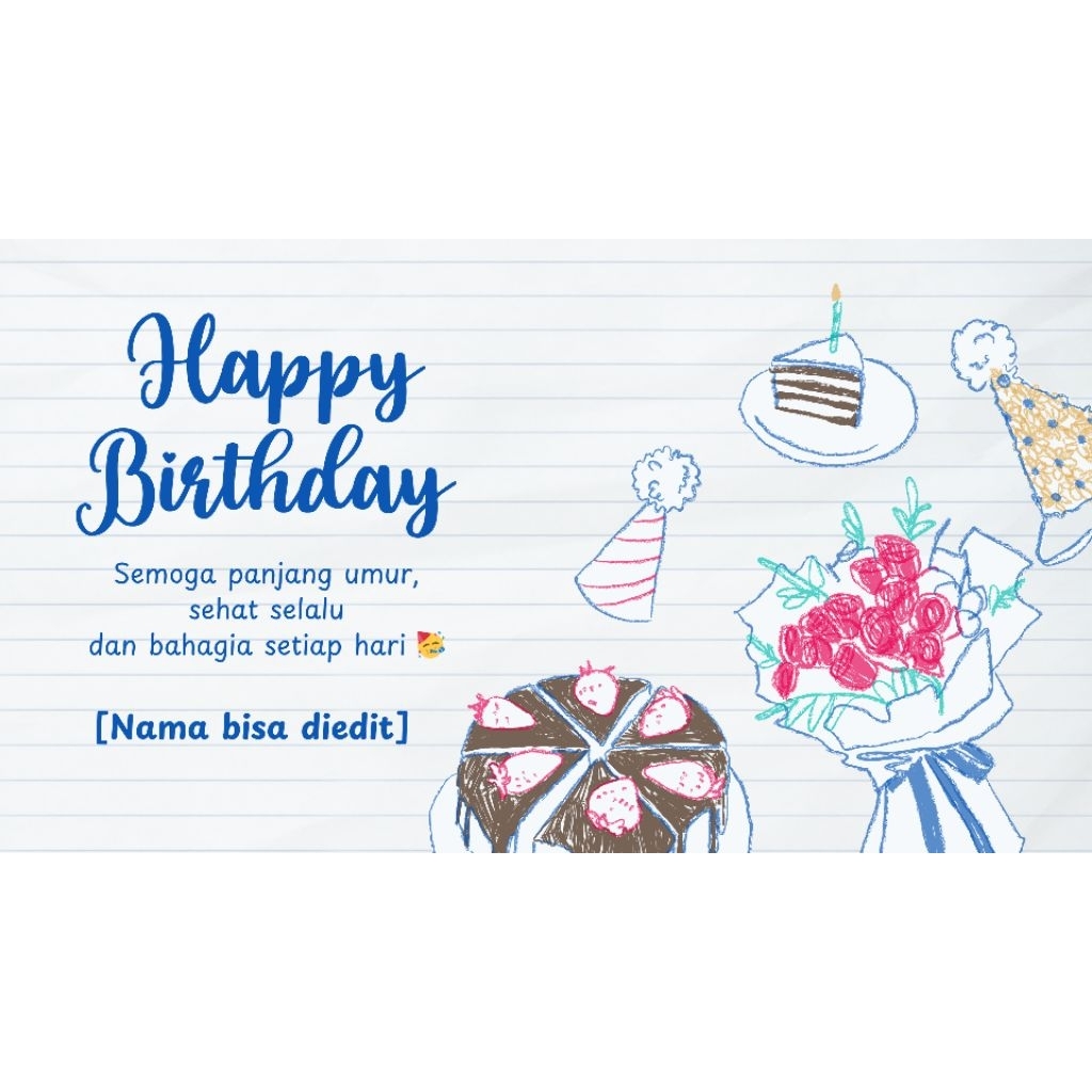 Template Ucapan Ulang Tahun Digital – Editable Canva (2 Desain)