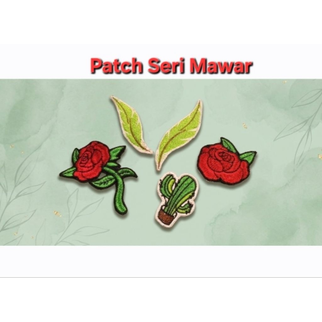 PATCH BORDIR SERI BUNGA MAWAR