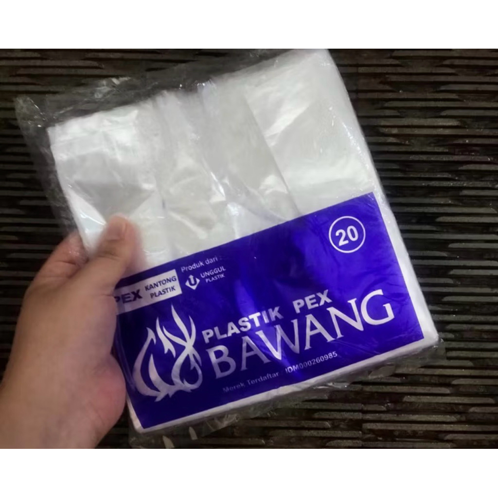 Kantong Plastik / Kresek Bening PEX Bawang 20x40