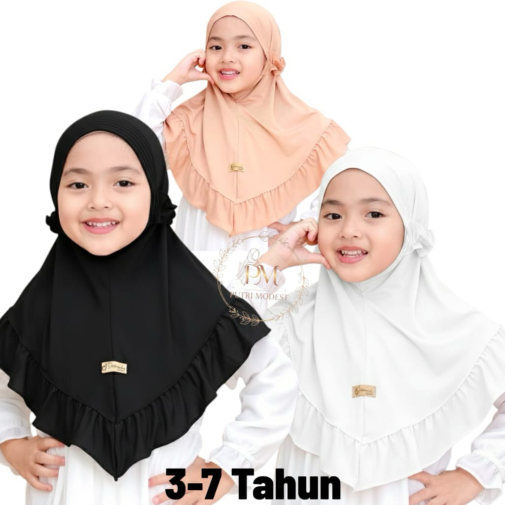 Hijab Anak Sonia Usia 3-7th Bahan Jersey Premium Ori By NOUKA Collection |Putri.Modest