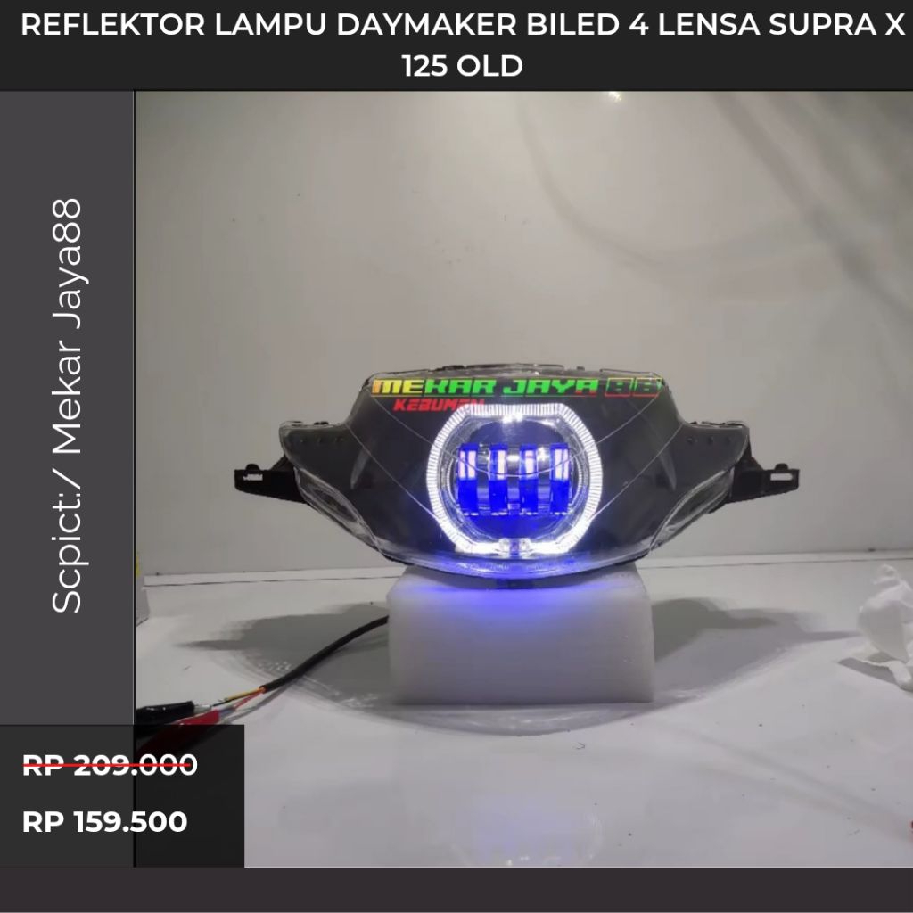 Promo REFLEKTOR LAMPU DAYMAKER BILED 4 LENSA SUPRA X 125 OLD SUPRA X 125 PERTAMA
