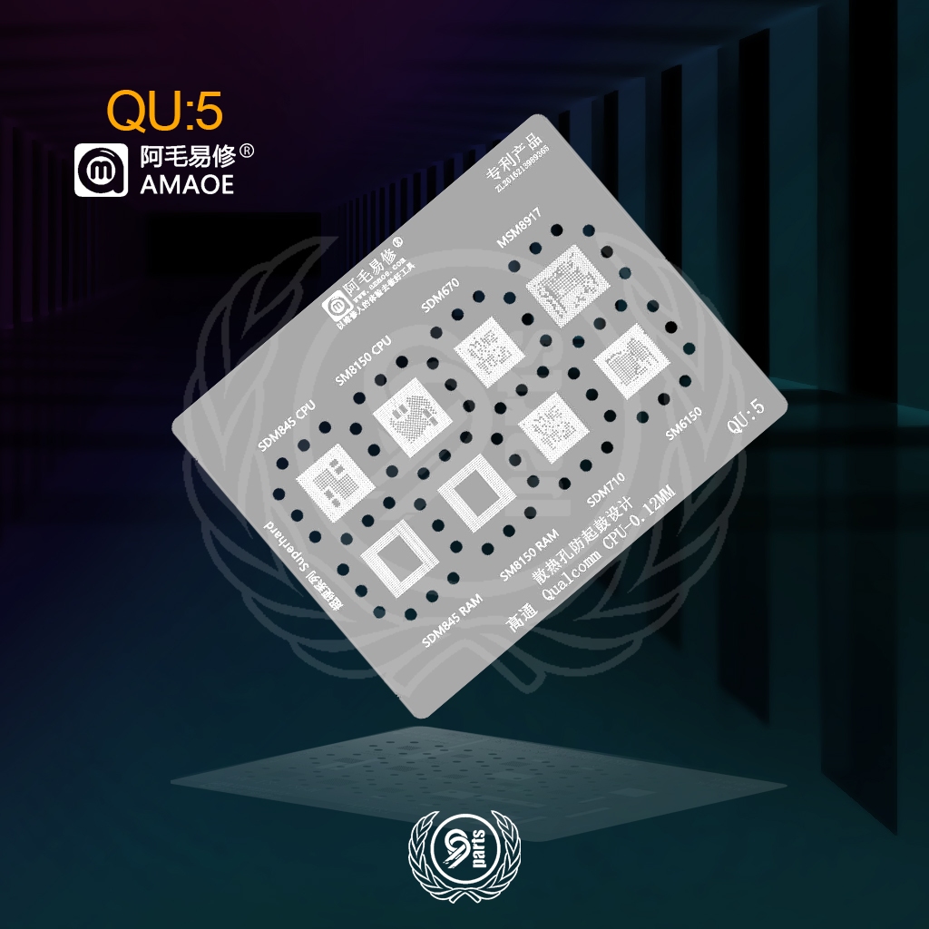 99P - Plat Cetakan Amaoe QU:5 / Cetakan IC QU5 / Amaoe QU 5 Qualcomm CPU SDM845, SM8150, SDM670, MSM
