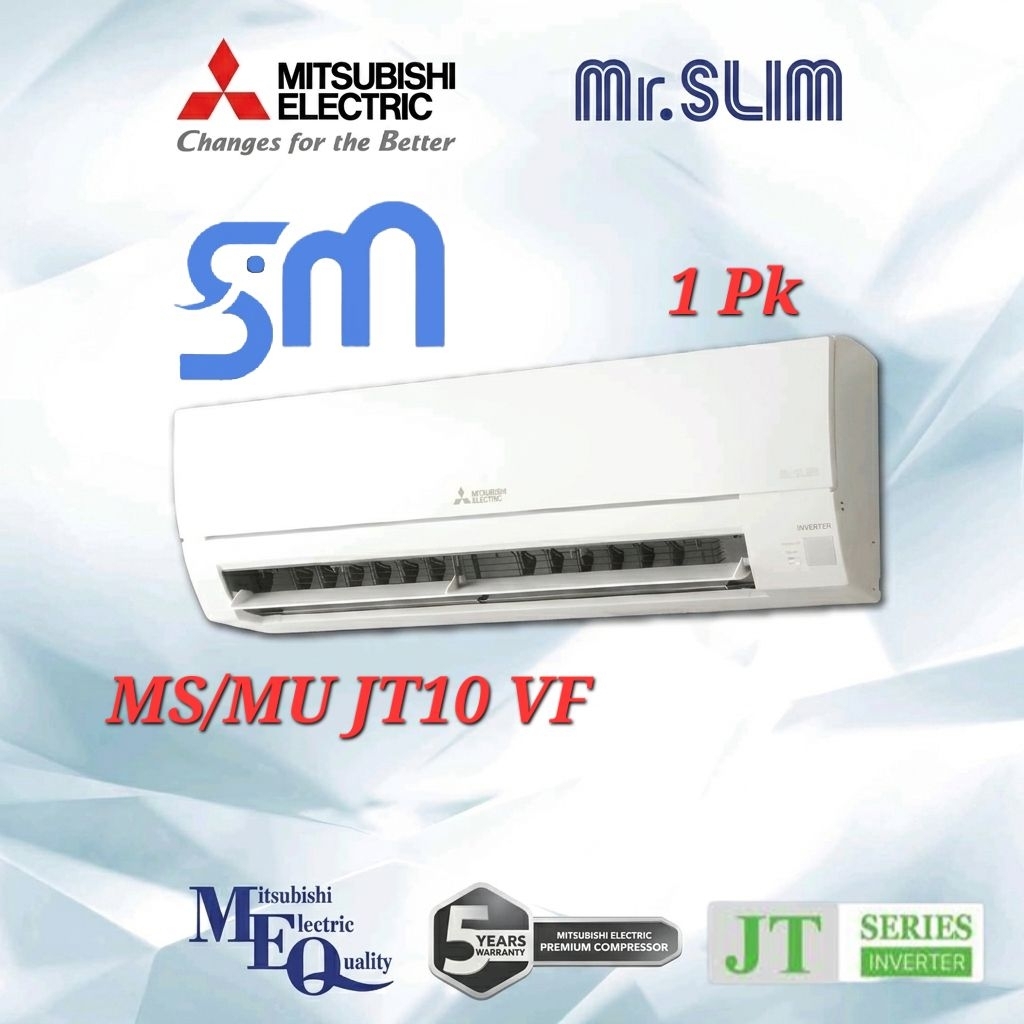 AC Mitsubishi Electric 1 pk MS-JT10VF inverter MR SLIM MS JT10 VF Freon R32 Thailand