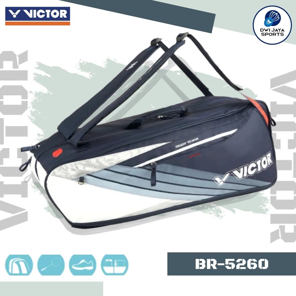 New Tas Badminton Victor Racket Bag BR-5260 BA | RACKET BAG VICTOR BR 5260
