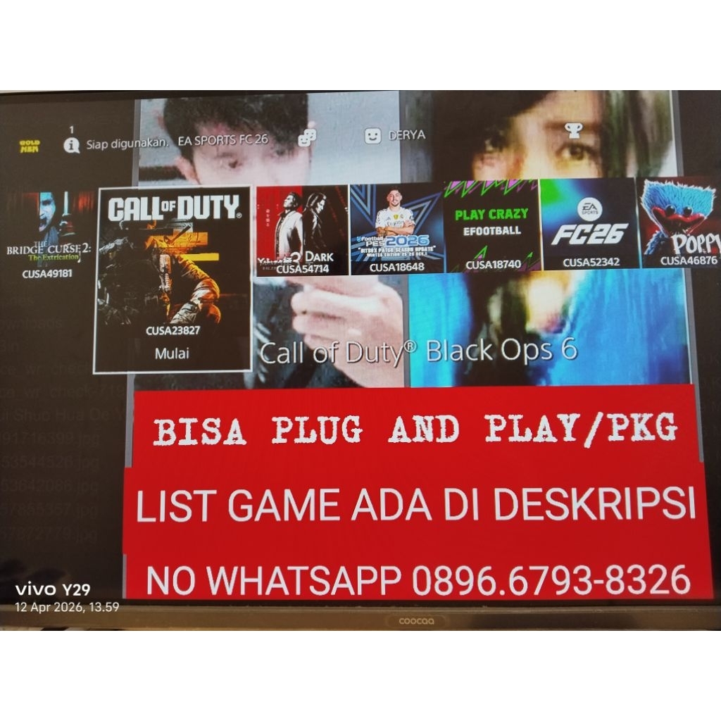 JASA ISI GAME PS4 HEN PAKETAN 320GB/500GB/1TB/2TB FU££ ISI GAME BISA REQUEST
