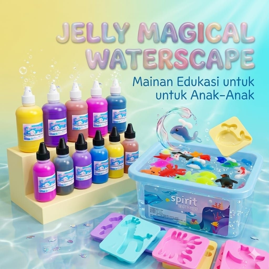 Mainan Jelly Waterscape Mainan Edukasi Anak Cetak Jelly Mainan Air DIY