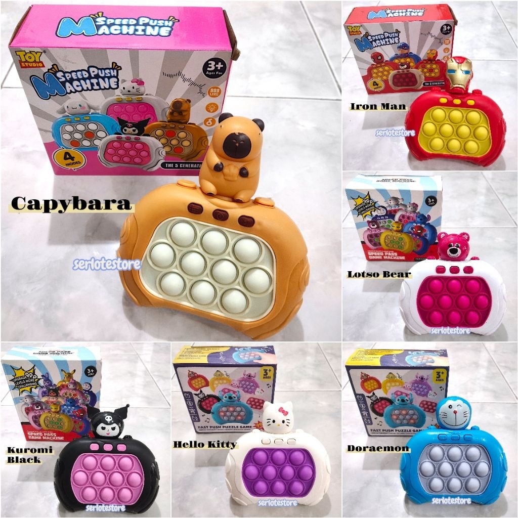 Mainan Pop it Karakter Push Popit Mainan Edukasi