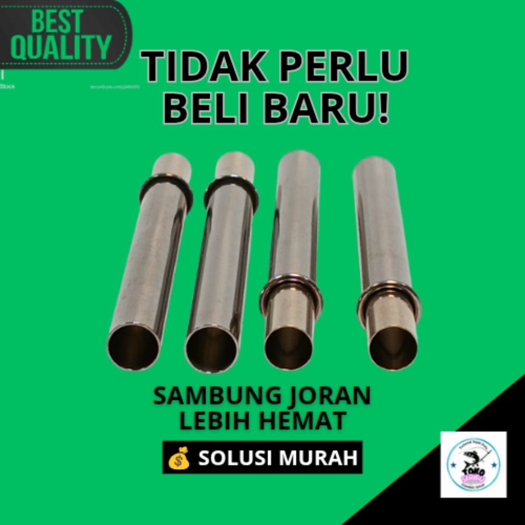 Sambungan Joran Patah 3–7mm | Shock Joint Pancing Stainless | Perbaiki Joran Tanpa Beli Baru