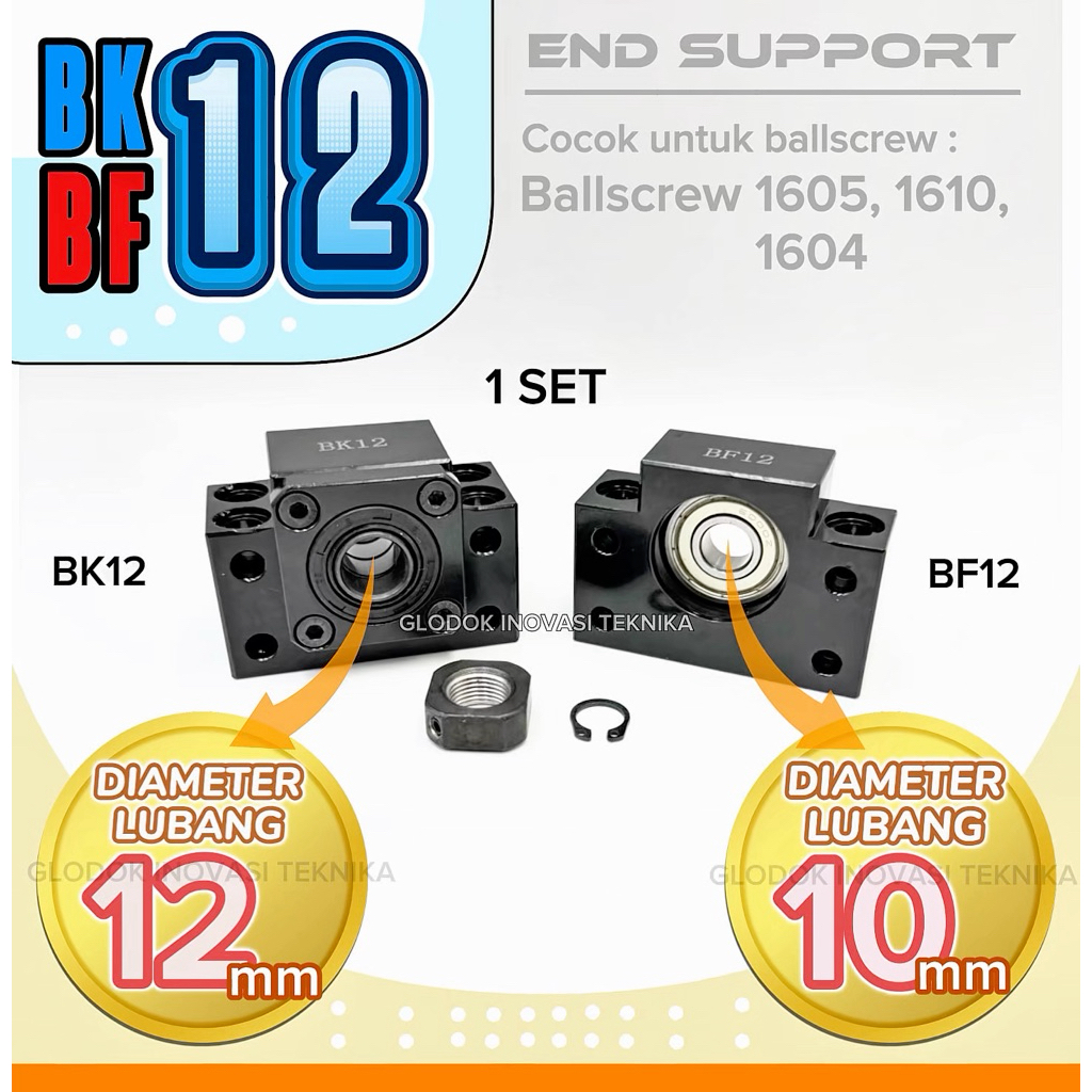 Ballscrew end support BKBF12 BKBF BK12 BF12 BK BF 12 ball screw pillow bearing set CNC dudukan