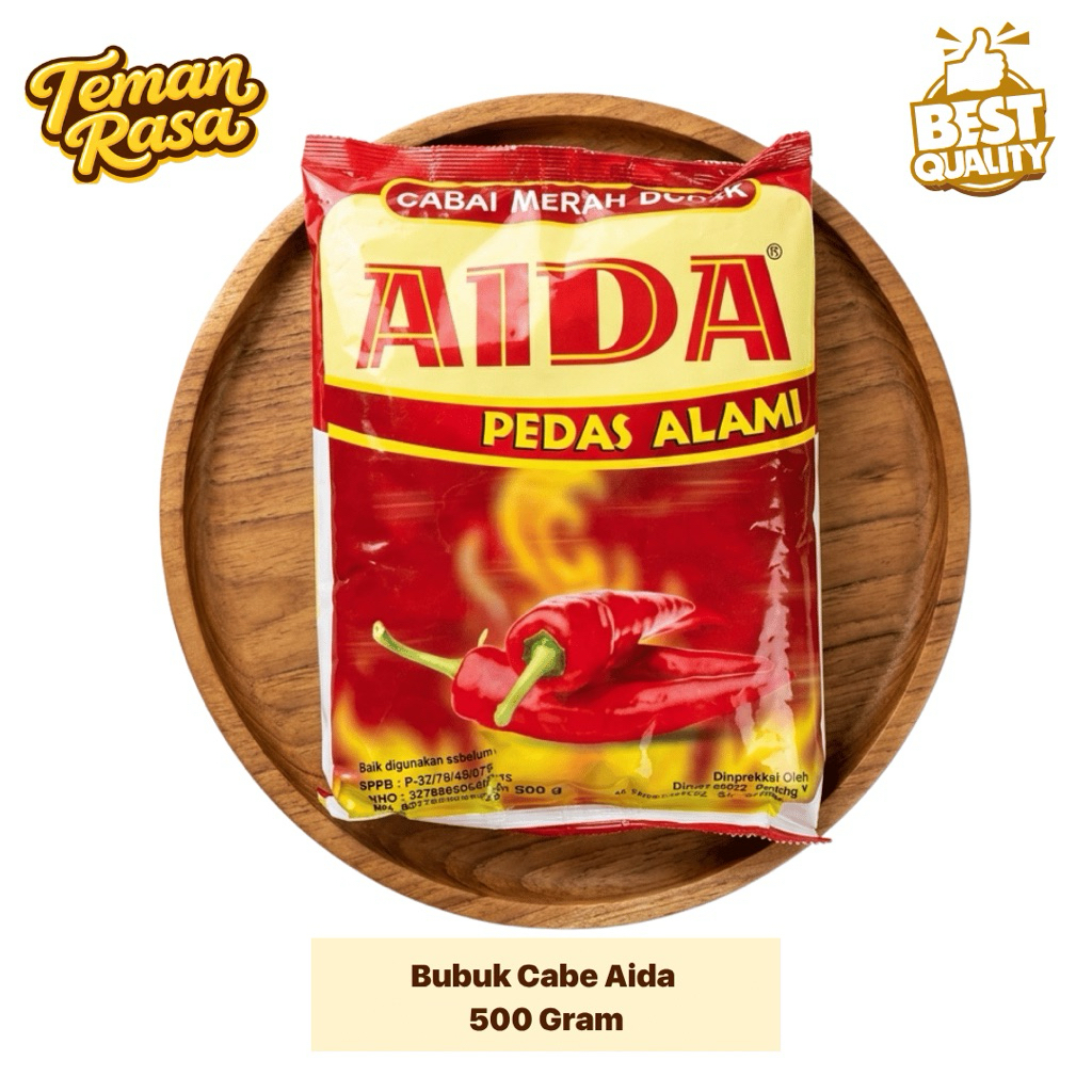 Bubuk Cabe AIDA Asli | Kemasan 500 Gram | Cabe Bubuk Pedas Alami | Bumbu Masak