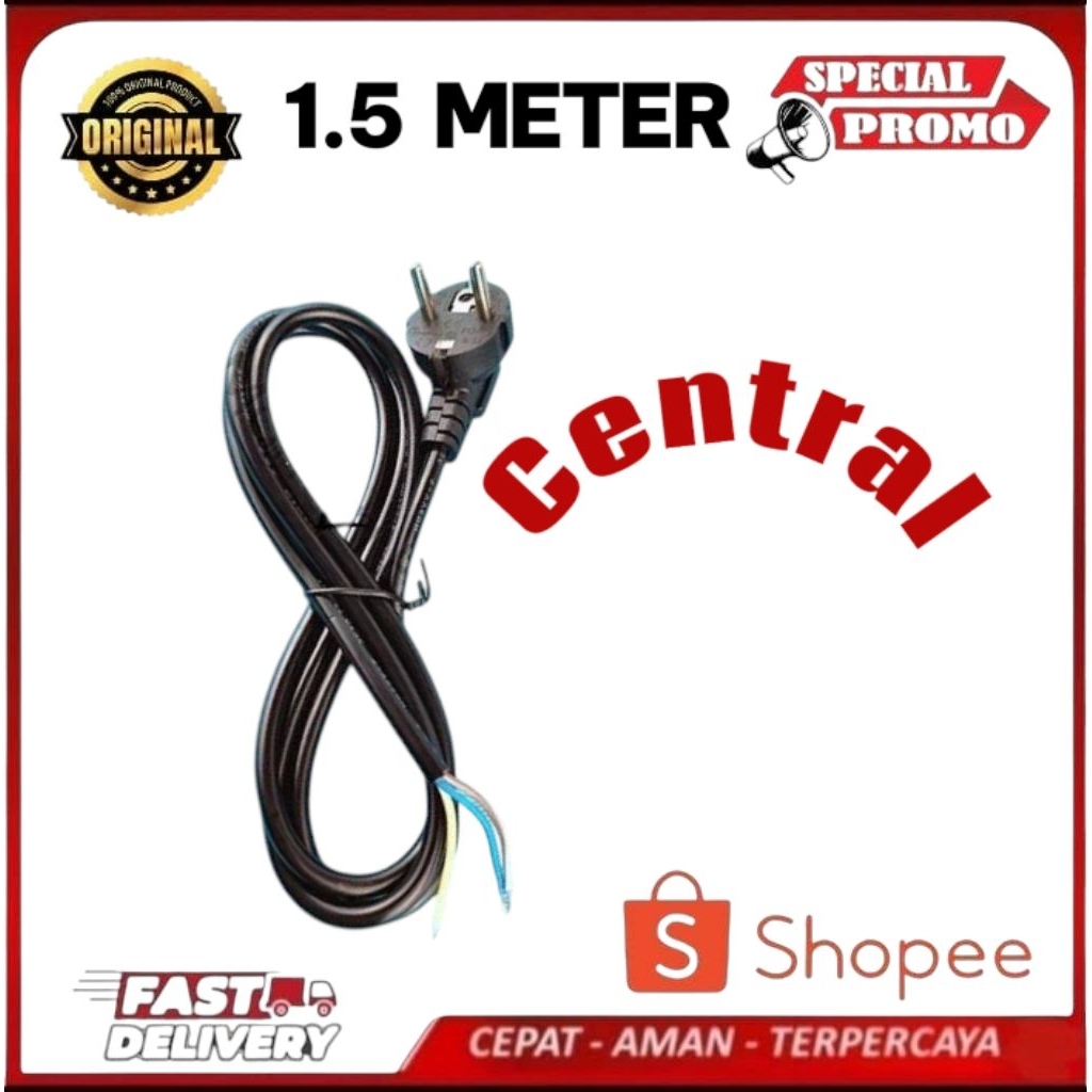 Kabel Power Supply 1.5m Buntung Isi 3 1,5 Meter  Kabel PSU