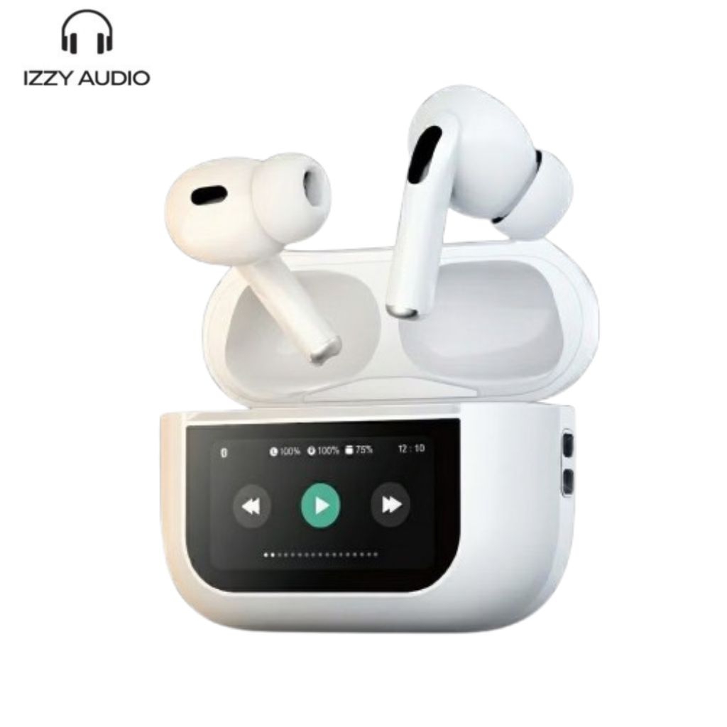IZZY X TWS EZRA 54 ANC Headset Bluetooth 5.3 Earphone Smart Screen Active Noise Reduction