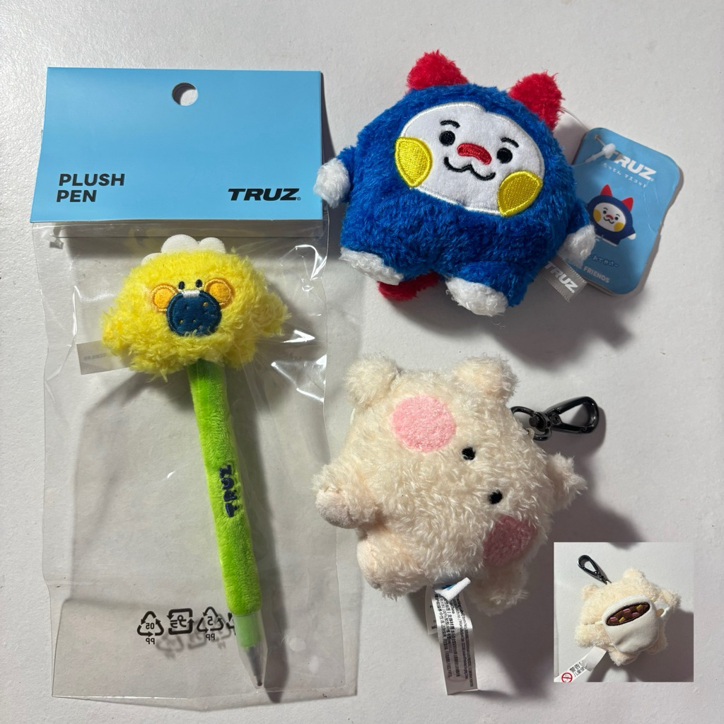truz woopy tatton mascot keyring ruru minini message podong plush pen