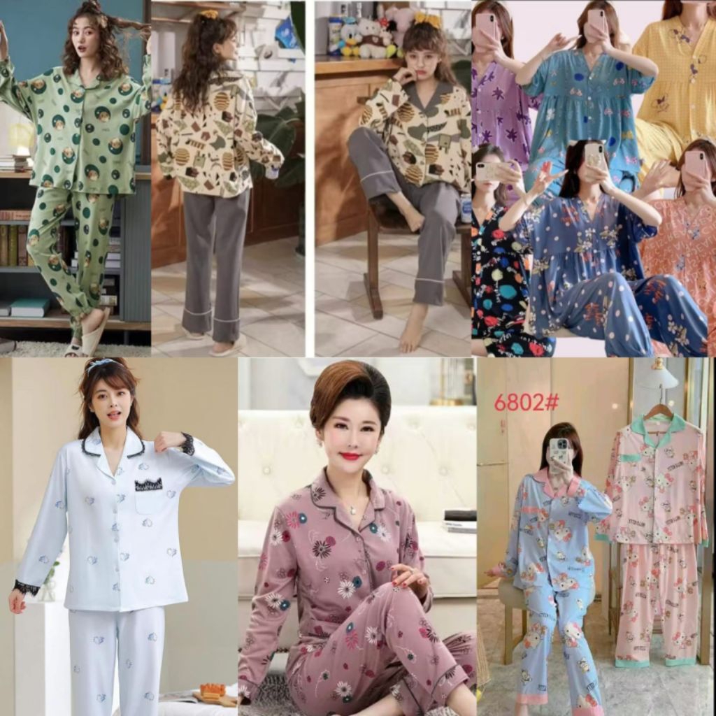 PAKET USAHA ISI 15 PCS PIYAMA IMPORT PREMIUM KEKINIAN/BAJU TIDUR HARIAN