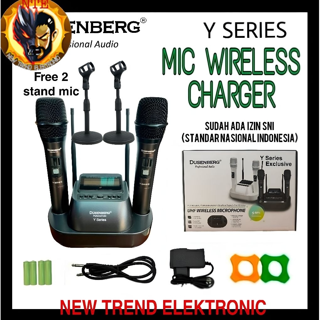 Mic Wireless Dusenberg JTSS 633 Y Charger 2 Microphone Wireless UHF