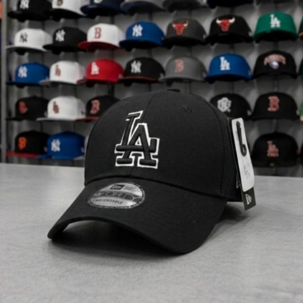 Topi New Era logo LA bordir