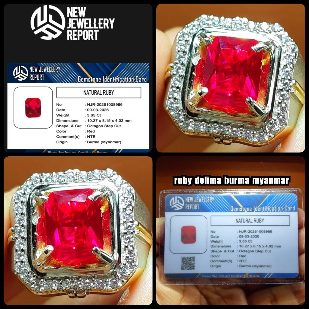 BATU RUBY BURMA PIEGEON BLOD HQ ( NTE ) + memo lab