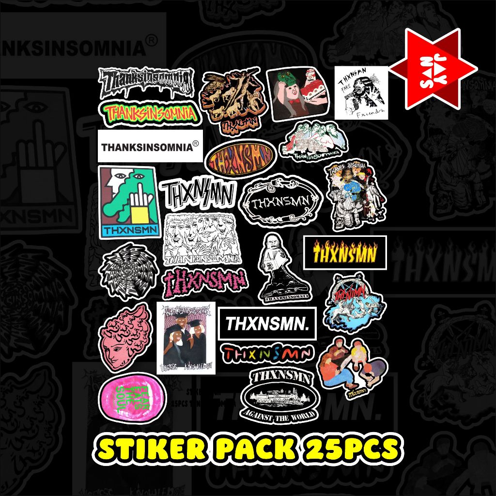STIKER PACK THANKSINSOMNIA STIKER PACK 25PCS THXNSMN