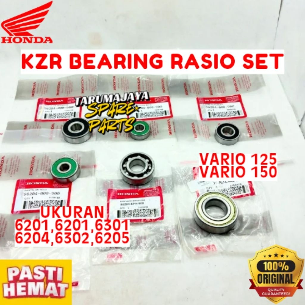 BEARING RASIO SET ORIGINAL HONDA KODE KZR, BEARING RASIO SET VARIO 125, BEARING RASIO SET VARIO 150
