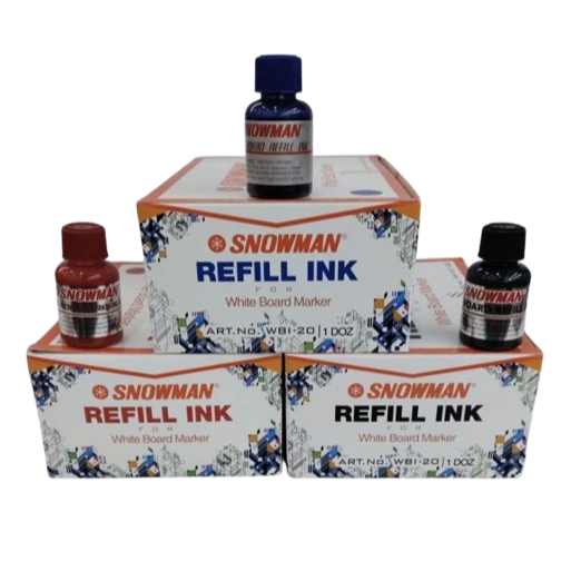 [1 BOX Isi 12 Pcs] Refil Isi Ulang Tinta Spidol Papan Tulis Snowman White Board Bisa Dihapus
