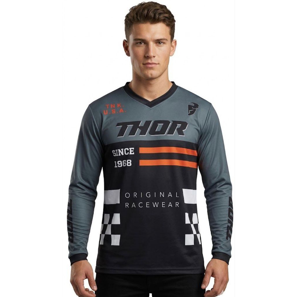 Kaos Jersey Pria Dewasa Lengan Panjang Berburu Hunting Motocross Trail Mancing Fishing Ukuran M L XL