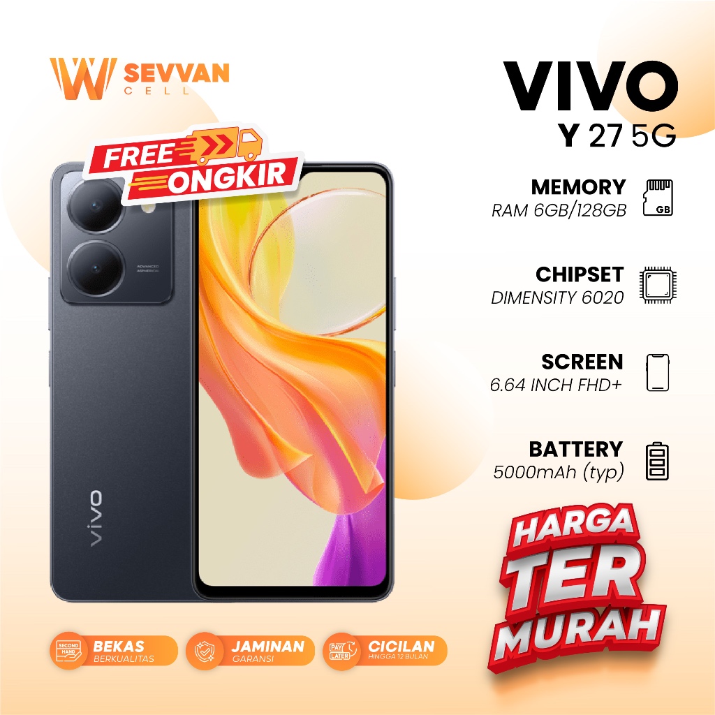 Handphone Vivo Y27 5G Ram 6 128 GB