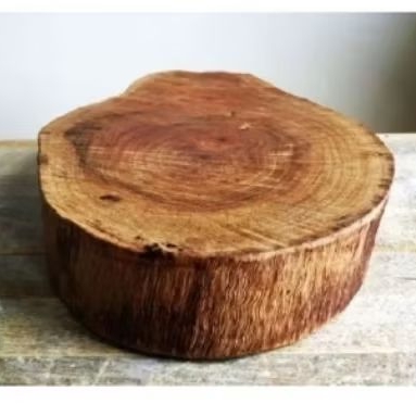 Talenan Daging Kayu Jati Bulat Tebal cocok Untuk jualan