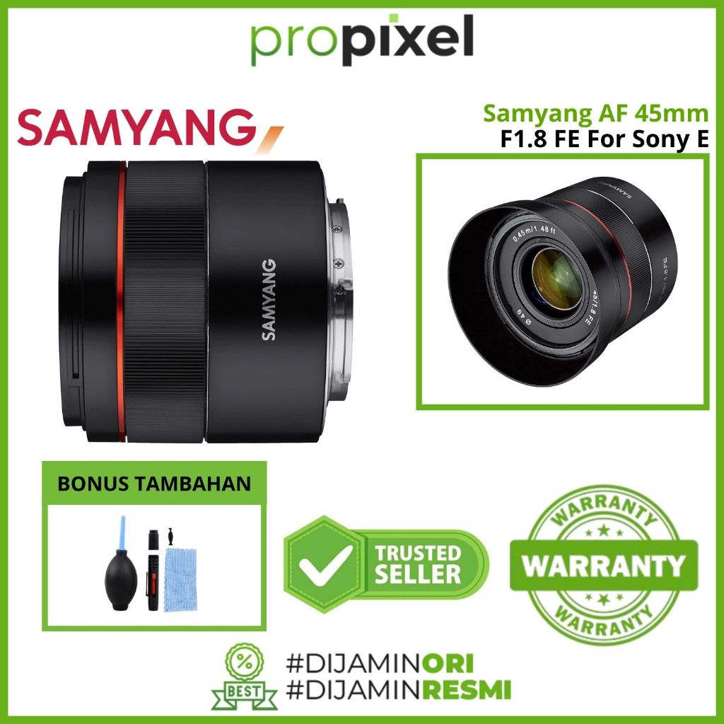 Samyang AF 45mm f1.8 FE Lensa Sony Samyang 45mm f/1.8 FE Sony Resmi