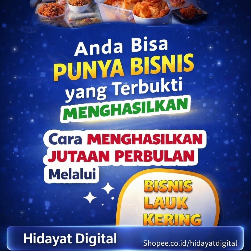KURSUS BISNIS JAJANAN MAKANAN LAUK KERING KULINER JUTAAN RESELLER DROPSHIP DIGITAL MARKETING ONLINE 