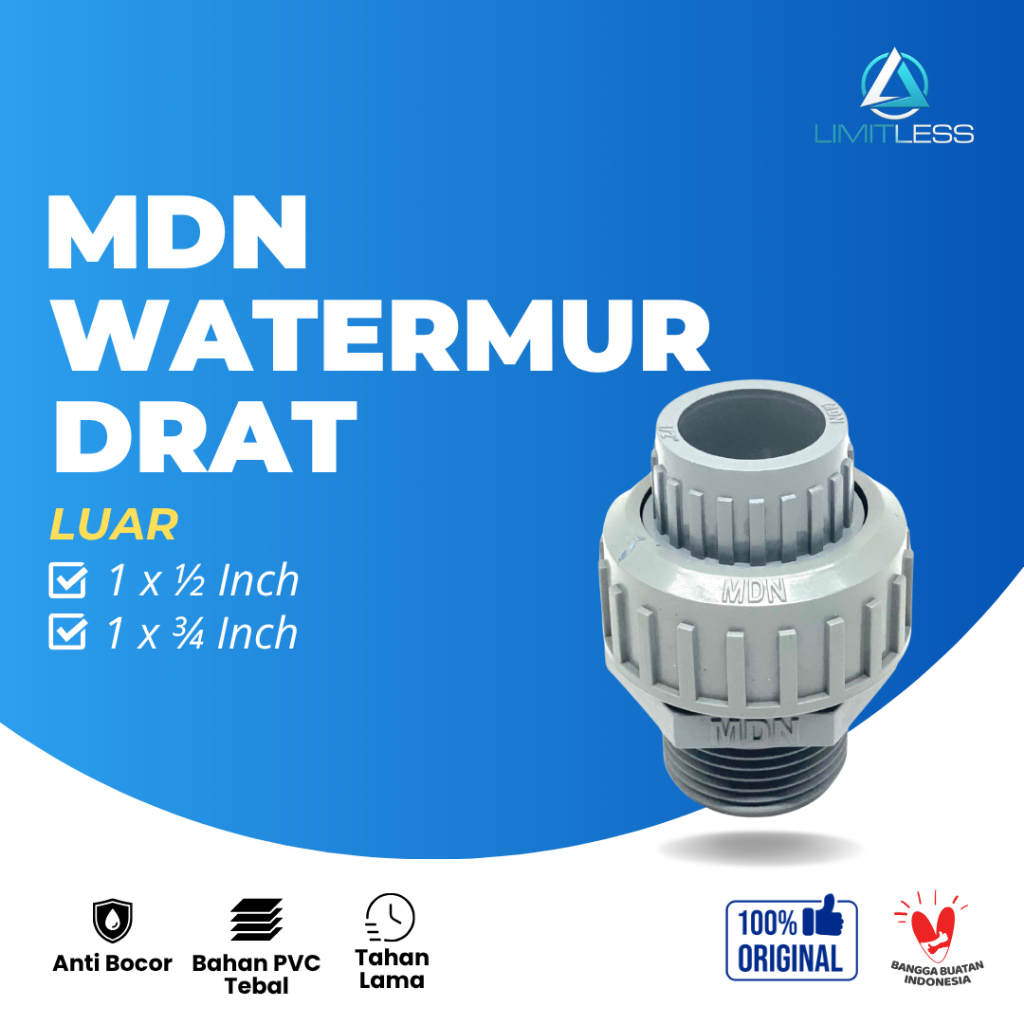 MDN WATERMUR WATERMOOR PVC DRAT 1/2" 3/4"