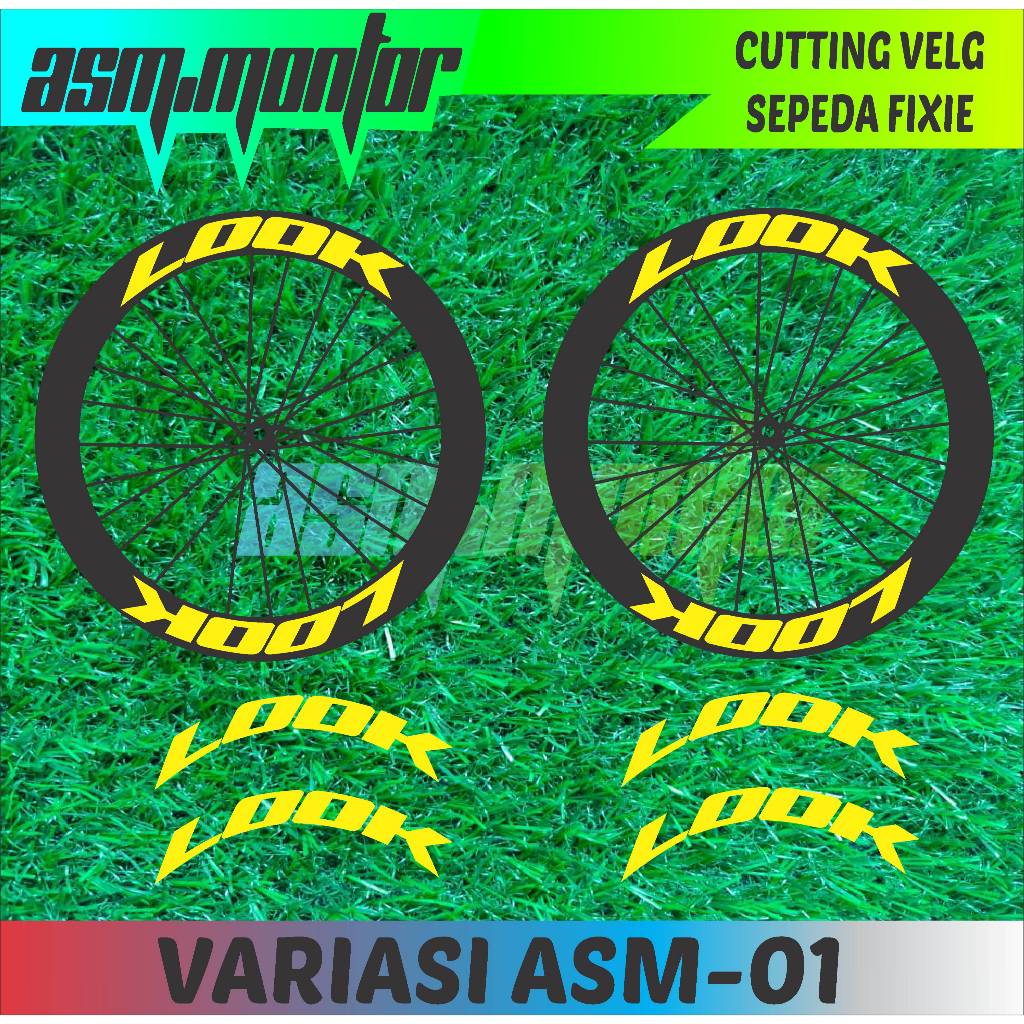 STICKER CUTTING VELG LOOK SEPEDA FIXIE