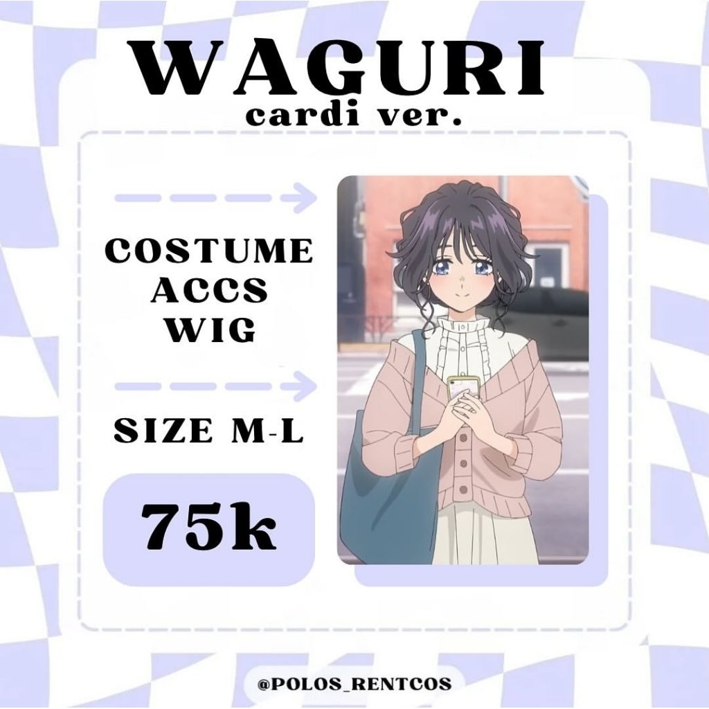 Rental Sewa Kostum Waguri Cardi, Waguri Daily - Wig Waguri - Costume Waguri