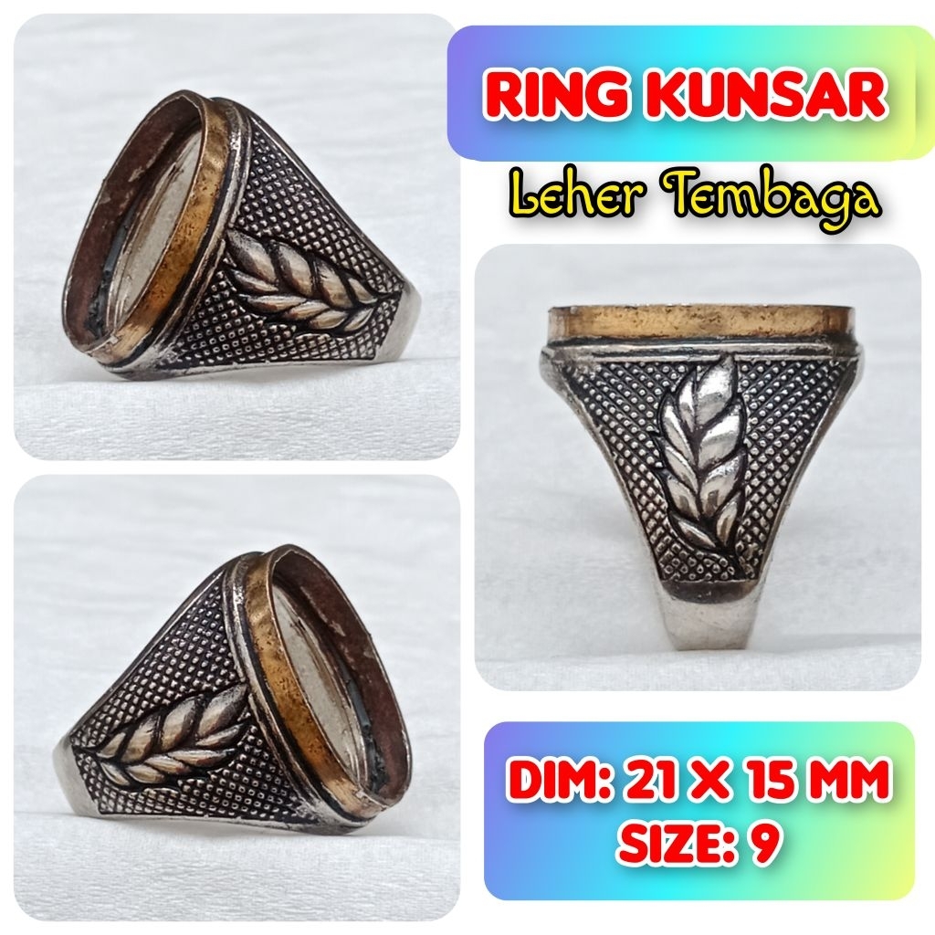 cincin emban batu akik batu permata Leher Tembaga.39